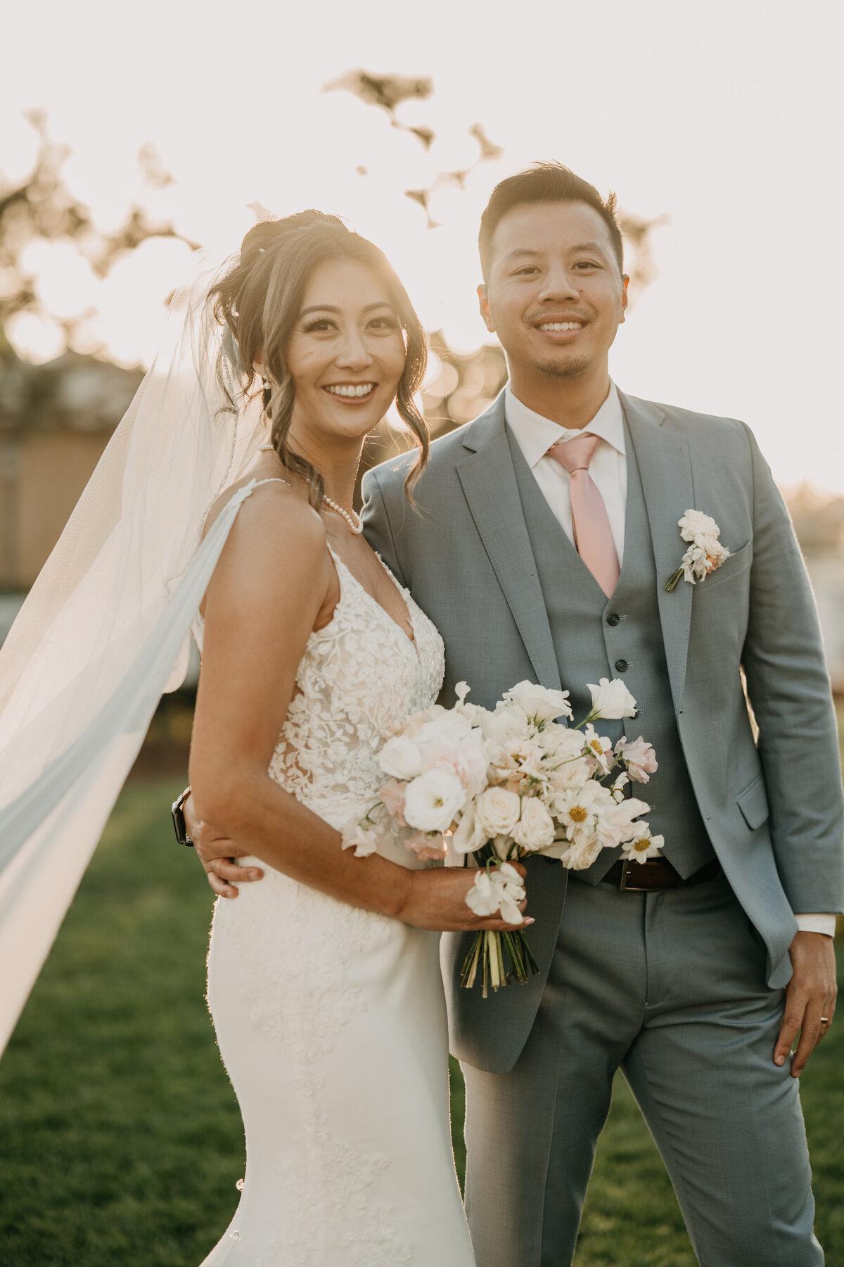 Lauren and Brendan on their wedding day